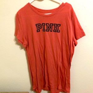 Victoria secret pink shirt. Lightly used. Salmon color. ❤️